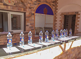 Wasserflaschen für die Gäste
